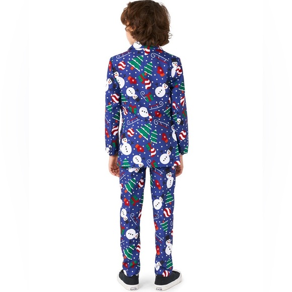 NWOT Suitmeister Christmas Snowman Blue Suit. Sizes: Large - Picture 4 of 5